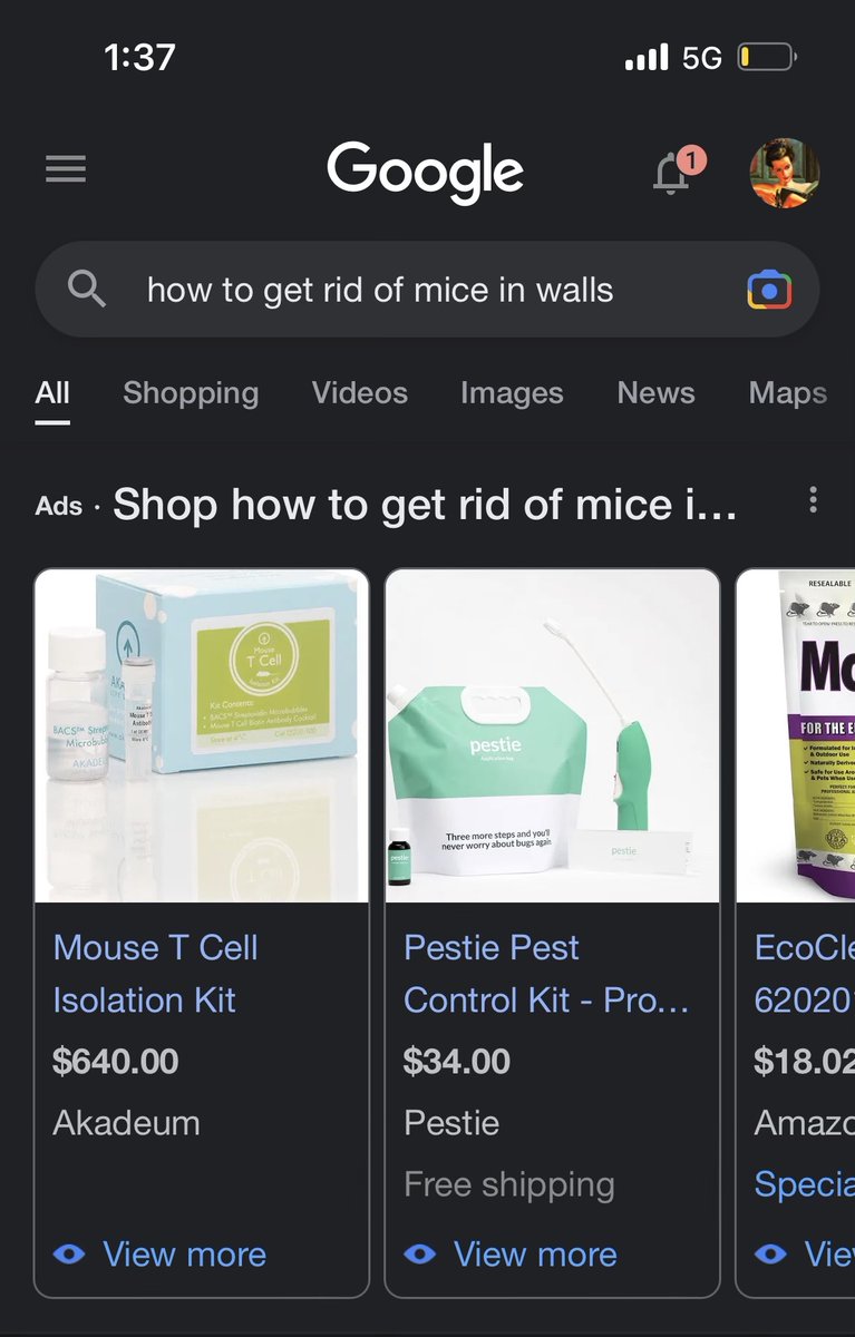 Okay I think it's official my targeted ads verify I'm a scientist 👩🏾‍🔬