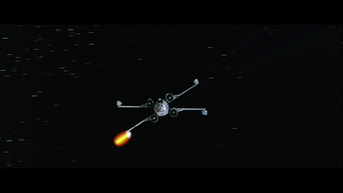 adywan's tweet photo. @BFrannister @StarWarsVisComp Take this shot for example. You can see the ghost image of the laser from the previous frame in the top right portion of the picture. Having used Topaz Video Enhance for a while now &amp; having to deal with its flaws, these tell-tale signs stick out to me https://t.co/gtPdUWuFEy