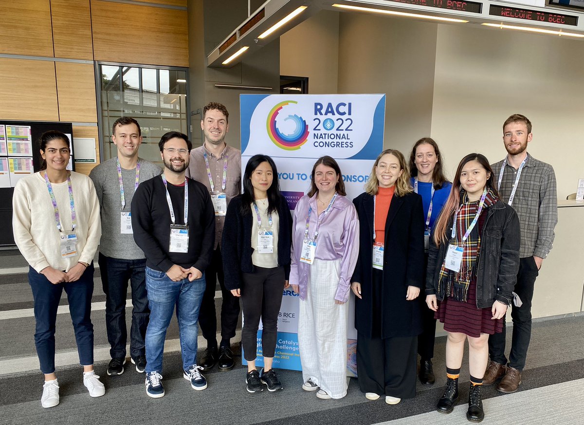 lizjnew's tweet photo. Reusing an already-tweeted photo to say how proud I’ve been of @newgroupchem members at #RACI2022 - they’ve given talks and poster presentations but even more importantly they’ve networked well and made new and valuable connections. @SydneyChemistry https://t.co/TN4tJiRUfL