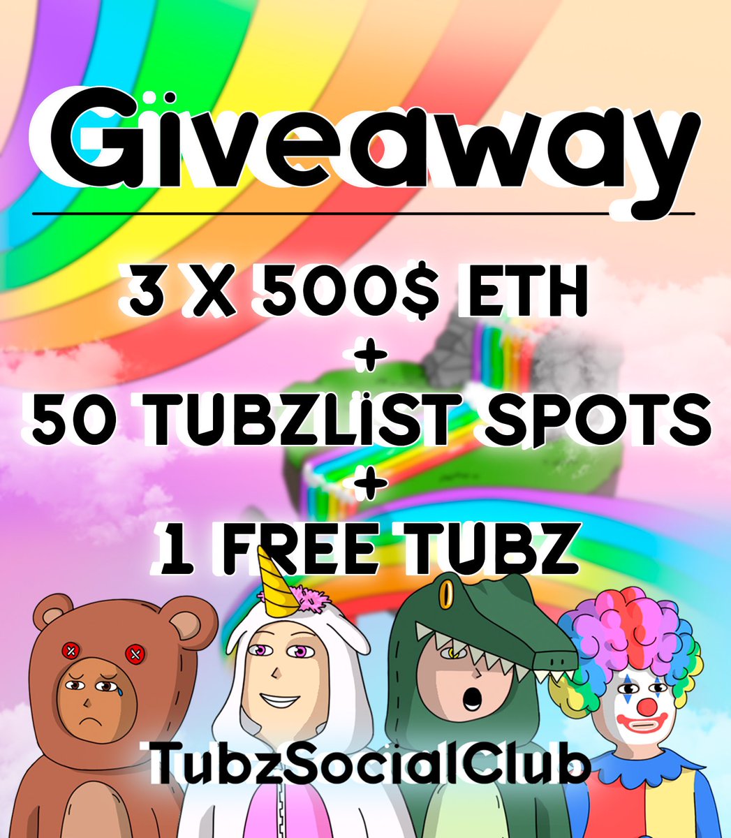 TubzSocialClub | SOLDOUT (@tubzsocialclub) on Twitter photo 🎉GIVEAWAY🎉
We're giving away:
3x 500$ IN ETHEREUM 💰
50x TUBZLIST SPOT🌟
1x FREE TUBZ😇
To win:
- Tag 4 of your NFT friends
- Like & retweet
- Follow <a href="/tubzsocialclub/">TubzSocialClub | SOLDOUT</a>
24H only, LETSSSSSSGO 🚀
(Proof of payments will be share) 🎉GIVEAWAY🎉
We're giving away:
3x 500$ IN ETHEREUM 💰
50x TUBZLIST SPOT🌟
1x FREE TUBZ😇
To win:
- Tag 4 of your NFT friends
- Like & retweet
- Follow <a href="/tubzsocialclub/">TubzSocialClub | SOLDOUT</a>
24H only, LETSSSSSSGO 🚀
(Proof of payments will be share)