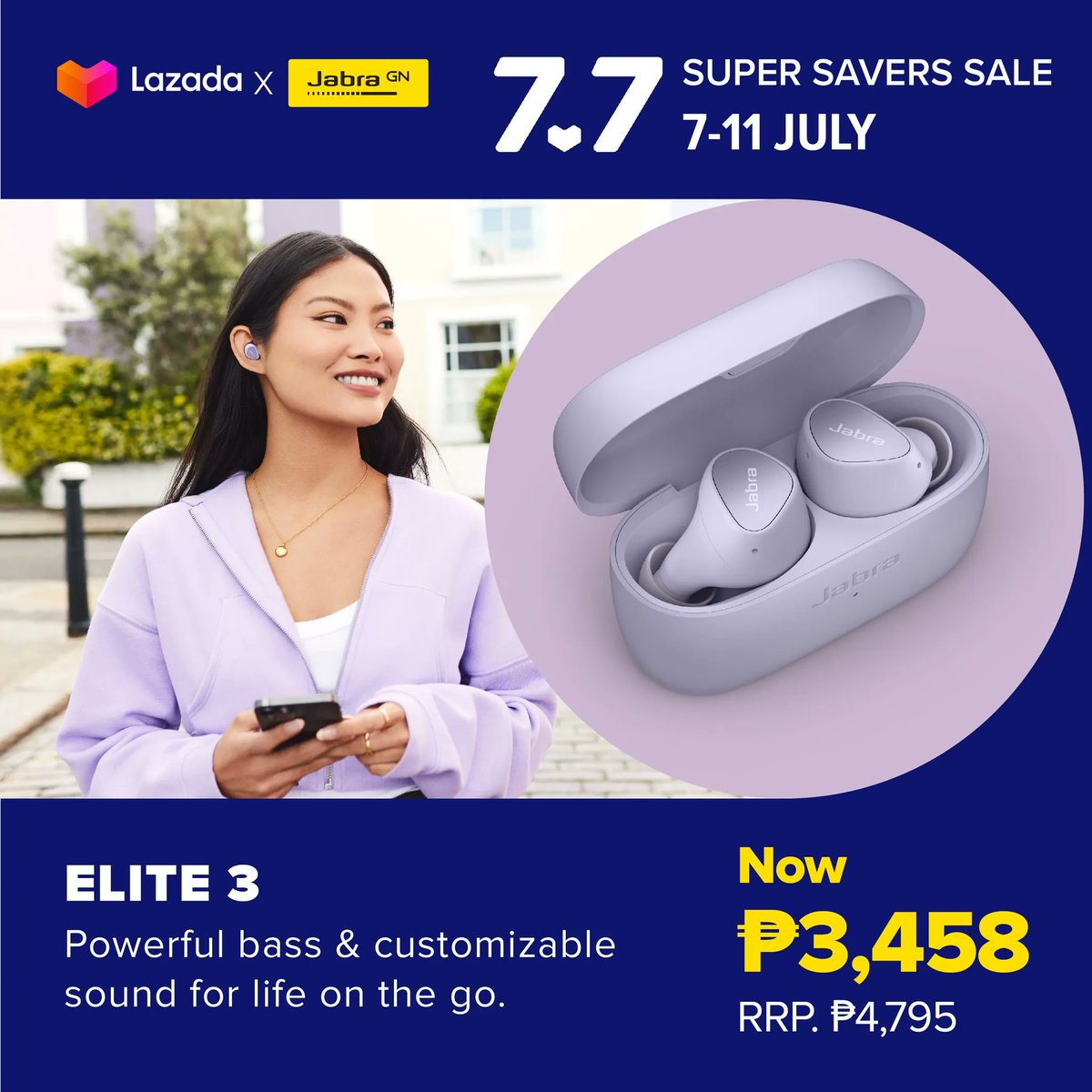 lookosale's tweet photo. Check out Jabra's exclusive offer this Lazada 7.7 SALE! 🎉✨ Save up to 35% OFF on Jabra Audio Products this July 7-11 ONLY.
Shop now 🛒
https://t.co/eekOTpNsNf
#JabraPH #LazadaPH77 #LazadaSuperSaversSale #LazadaPH https://t.co/67g3ik5UGt