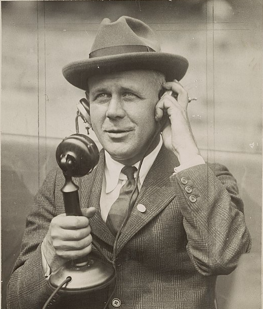 Happy Birthday Grantland Rice: Outlined against a blue-gray October sky, the Four Horsemen rode again. In dramatic lore their names are Famine, Pestilence, Destruction, and Death. These are only aliases. Their real names are Stuhldreher, Miller, Crowley & Layden. #CollegeFootball