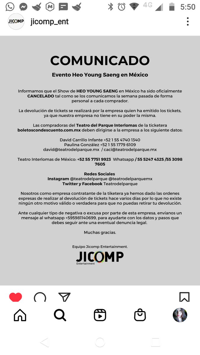 adguis's tweet photo. No hay justificación para esperar a que el teatro cancele porq ya lo hizo por lo mismo no hay porq seguir esperando para la devolución de los boletos de preventa que se realizó directamente aqui con ustedes jicomp así que solicito mi pronta devolución @jicomp_ent  @mydoll_ent https://t.co/Q3D1cfZaFS