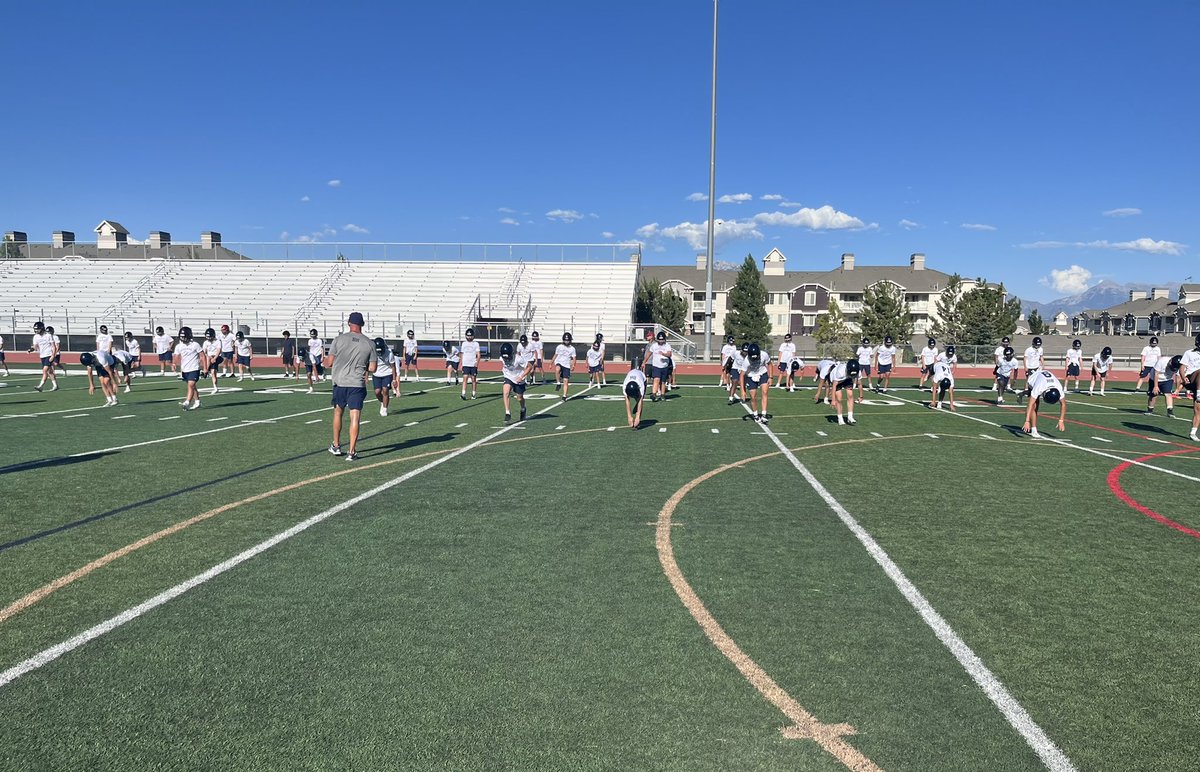 HHSMustangFB's tweet photo. Best time of year! Day 2. 🔥 99• let’s go! #herrimanfootball #mustangfb #herrimanfb #utah #utahfootball https://t.co/Wj8Zc5CVA7