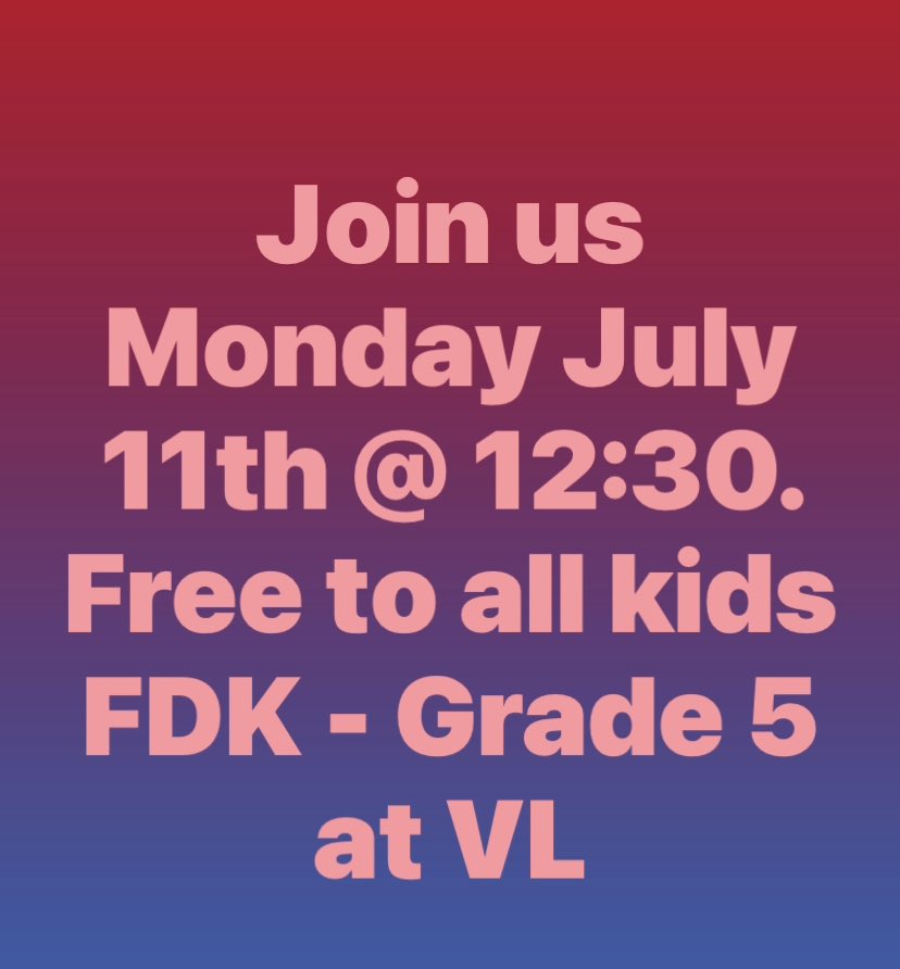 The Summer Engagement Camp will be at Victor Lauriston on Monday! Join for an afternoon of fun <a href="/VLS_School/">Victor Lauriston Public School</a> <a href="/LkdsbM/">LKDSB MDT</a>