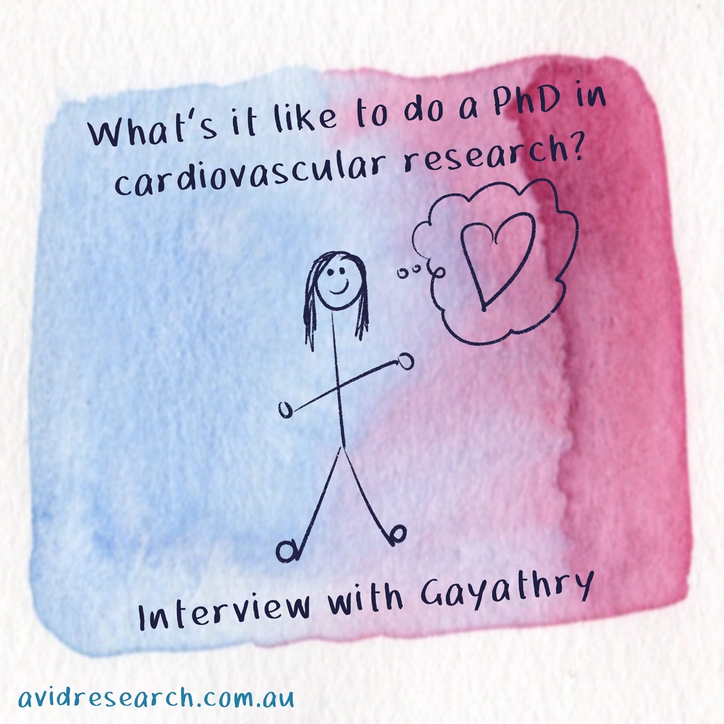 Avid Research (@avid_podcast) on Twitter photo It's new episode Friday!
Starting the day with a lovely interview with <a href="/GayathryKrishn5/">Gayathry Krishnamurthy</a> about what it's like to be a PhD student in cardiovascular research! Tune in here avidresearch.com.au/?episodeId=089 or wherever you get your podcasts It's new episode Friday!
Starting the day with a lovely interview with <a href="/GayathryKrishn5/">Gayathry Krishnamurthy</a> about what it's like to be a PhD student in cardiovascular research! Tune in here avidresearch.com.au/?episodeId=089 or wherever you get your podcasts