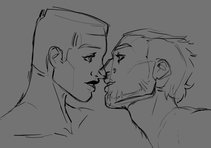 yay, my ocs are about to share a kiss :)

BUT WAIT!!!
I don't know how to draw it!

Don't let this happen to you!!!*

*Not a tutorial, Just my process 