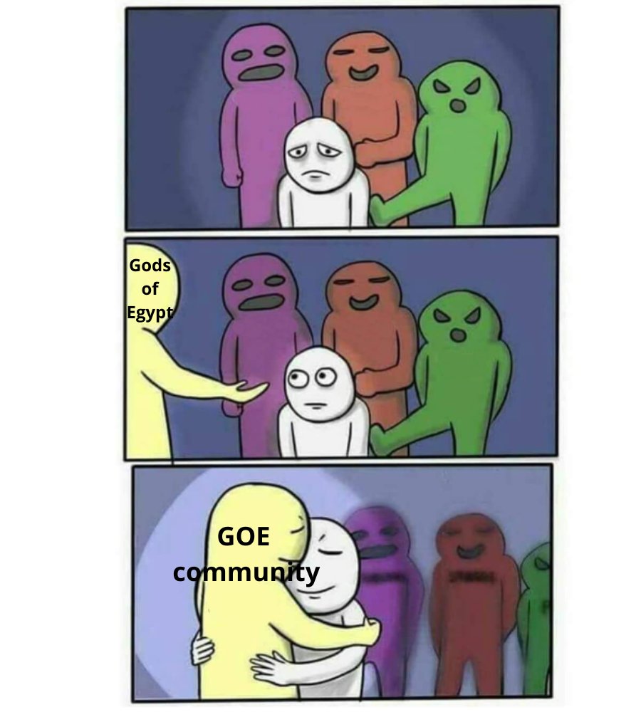 GodsofEgyptFUT's tweet photo. Aren’t we all here for this same thing? To build an incredible community? Let’s do it together!

Post your favorite GOE NFT art below!👇

🦁🐱🐶🐦

#NFTcommunity #crypto #NFTproject https://t.co/oQuP5M7KRo