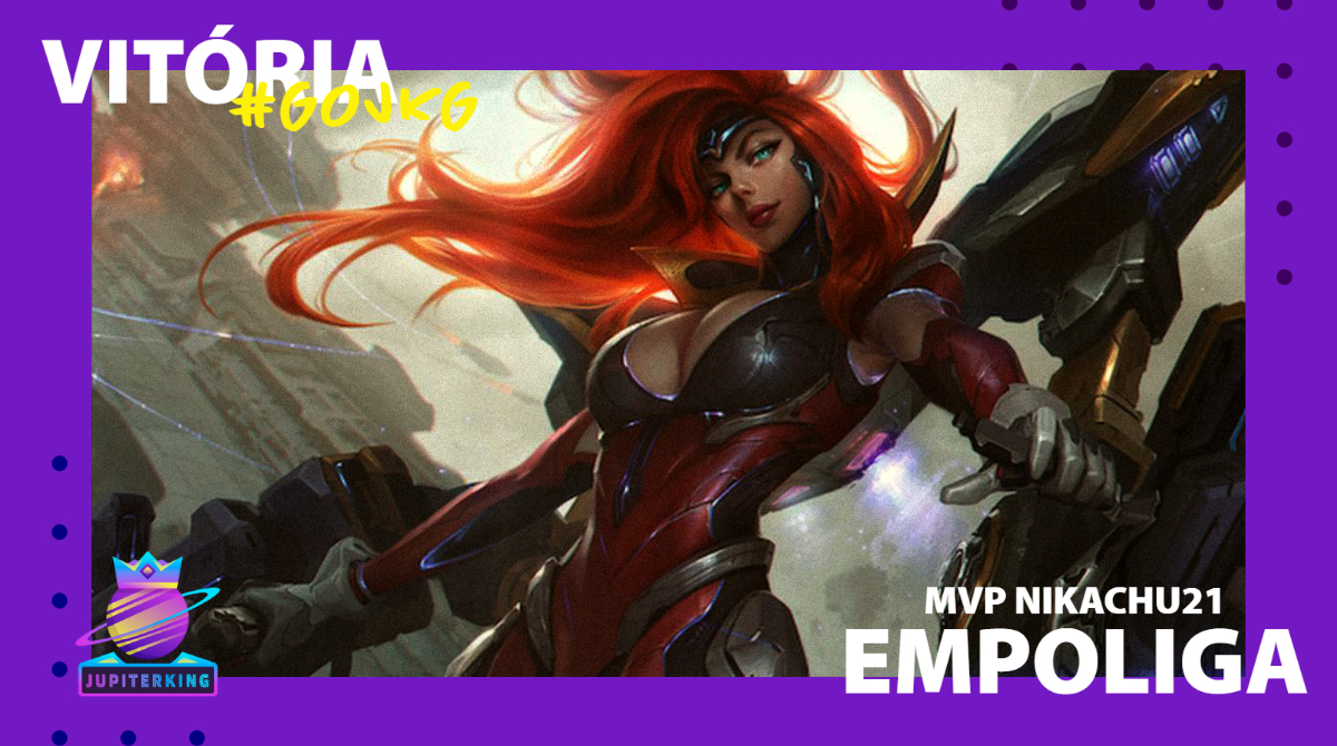 jkg_esport's tweet photo. Mais uma vitória JKG na @empoligaoficial !

Parabéns a todos, foi jogão ! 💜

MVP da partida @LENDABOY2 

#GOJKG https://t.co/0m6JJ8Ybxy