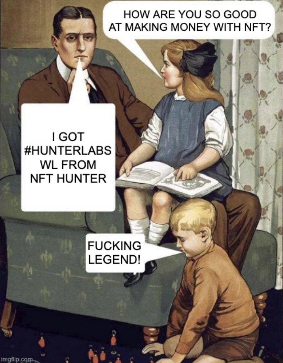 Erocks (@erocks100) on Twitter photo hello <a href="/cryptolycan/">NFT Hunter <a href="/HunterLabs_/">Hunter Labs 🔸</a> 🧪 @vibeonsol</a> , i have been following you for long time and made good money with your alpha calls. If there's any meme competition going on @HunterLabs_ WL spots, here's my submission. I promise i will never flip it 🙏 please consider me #HunterLabs hello <a href="/cryptolycan/">NFT Hunter <a href="/HunterLabs_/">Hunter Labs 🔸</a> 🧪 @vibeonsol</a> , i have been following you for long time and made good money with your alpha calls. If there's any meme competition going on @HunterLabs_ WL spots, here's my submission. I promise i will never flip it 🙏 please consider me #HunterLabs