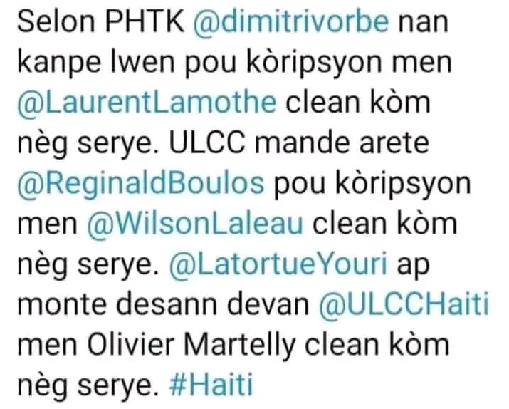 Mokaa_2017's tweet photo. AYITI Peyi Espesyal e Alanvè kote Vòlè Kidnapè Gang Bandi KÒRIPTÈ se yo ki gen Lavwa Ochapit Moun ki Serye se fè Silans poun pa Mouri kounya Enjistis ak Enpinite se yo ki Modèl la.Bon Pèp AYISYEN ki kote nou vle ale menn, kote nou kite yon Minorite Zwuit Vòlè Rèv nou.LEVE KANPE.! https://t.co/Z9E19SvjSc
