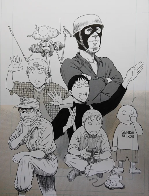 拙著『ラブ装塡☆電動ファイター』原稿よりぼんくらカット。 