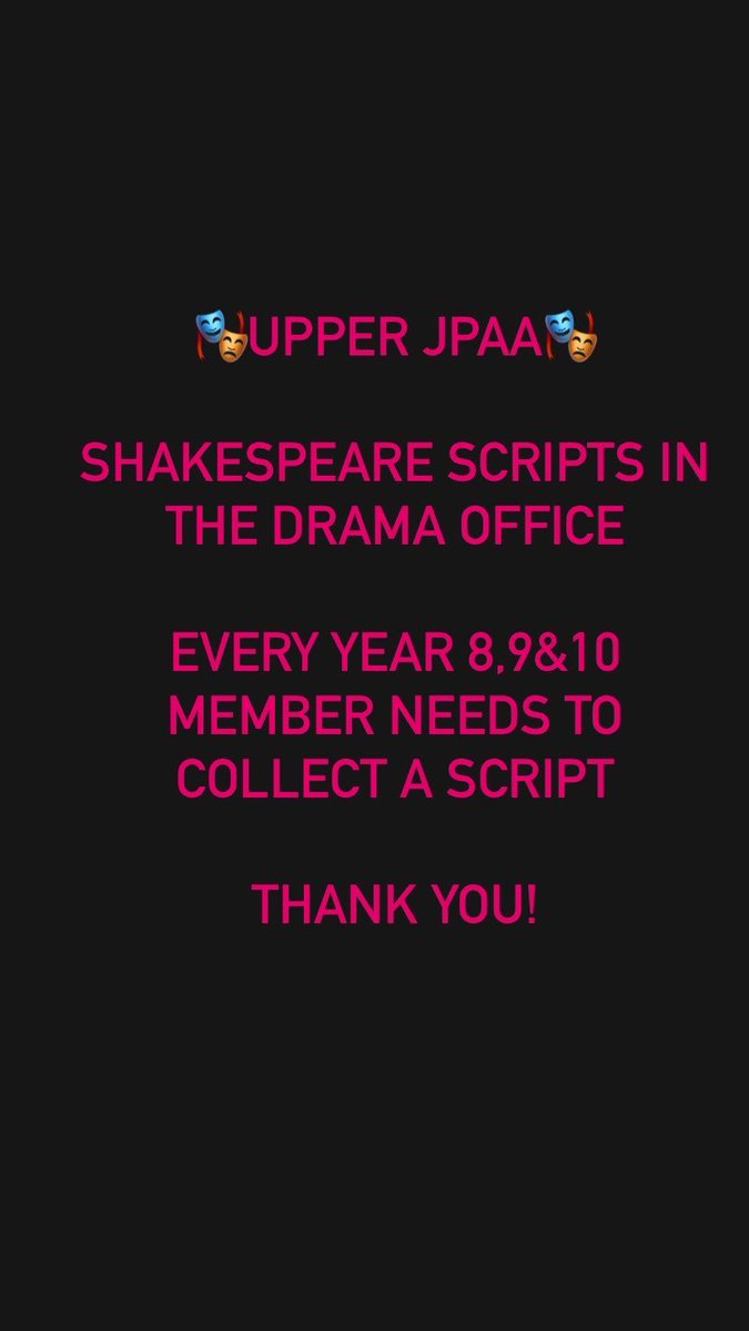 🎭 Upper JPAA- Shakespeare🎭
