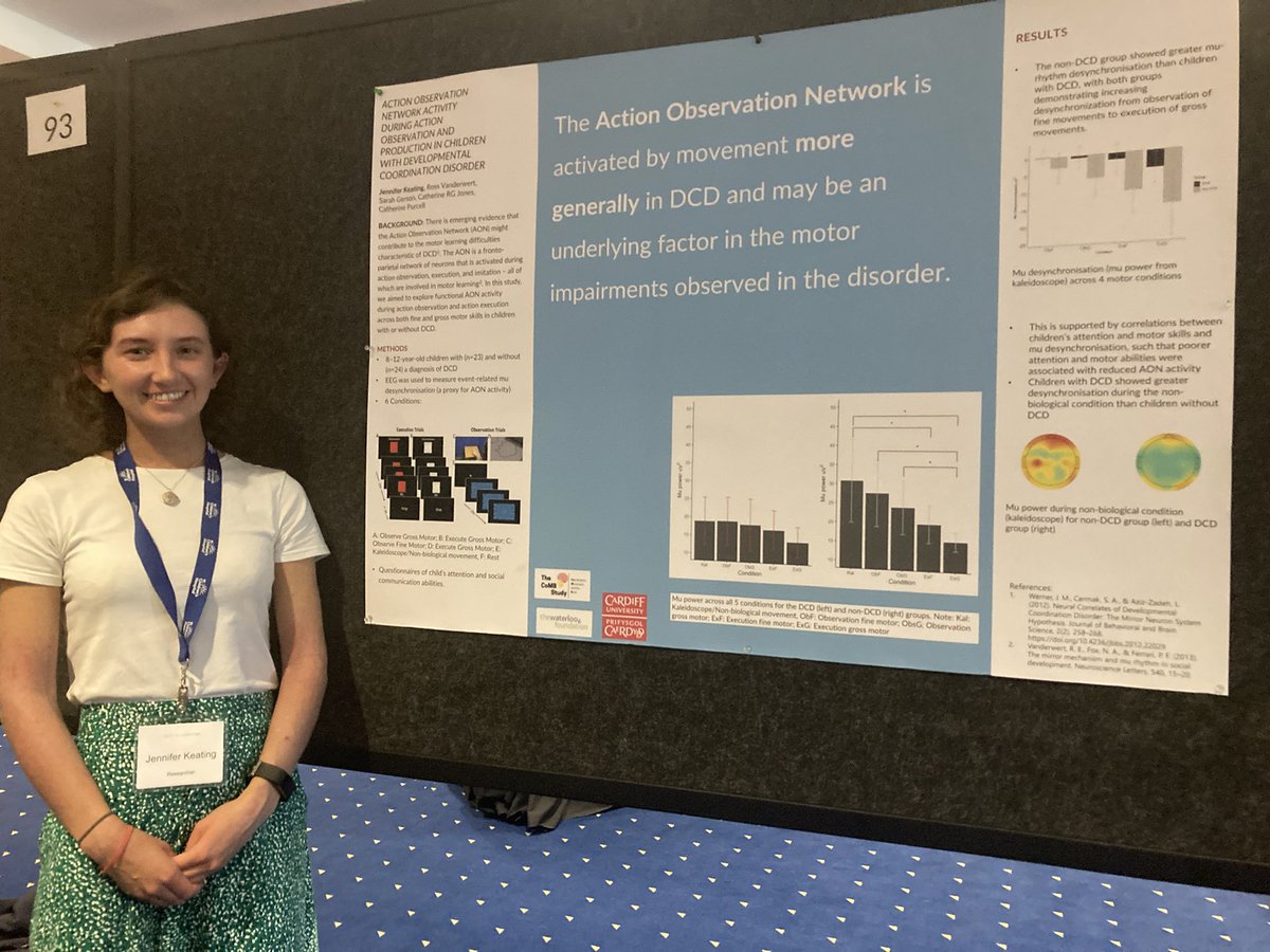 jenkeatss's tweet photo. Had a great first day at @DCD_14 presenting our @Waterloo_TWF funded project on AON activity during action observation and execution in DCD and discussing our findings on sensory processing in DCD! #DCD14 https://t.co/9AdsBkGmvb