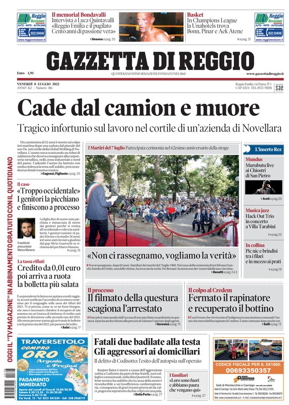 Ecco la nostra prima pagina di oggi.
Ci trovate in edicola e in versione digitale sul nostro sito 

gazzettadireggio.it

#buongiorno #reggioemilia #gazzettadireggio #primapagina #edicola #quotidiano