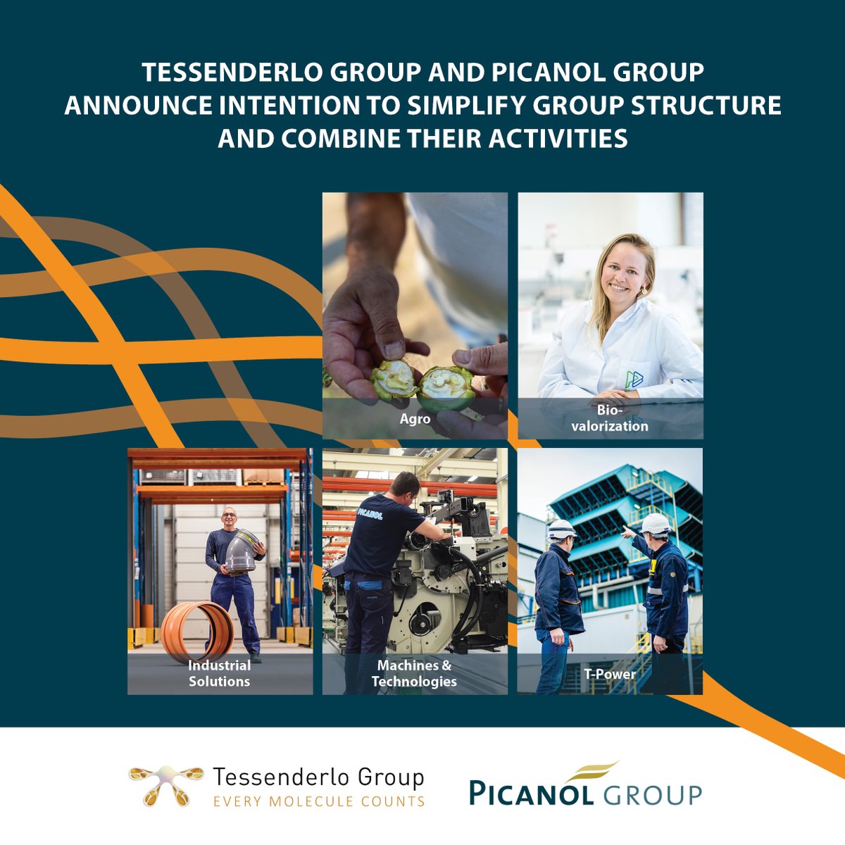 Tessenderlo Group and Picanol Group today announced their intention to simplify and make more transparent the group structure, with a view to combining them into one group with eventually one stock exchange listing and one Board of Directors. 

Read more fal.cn/3q3Xo