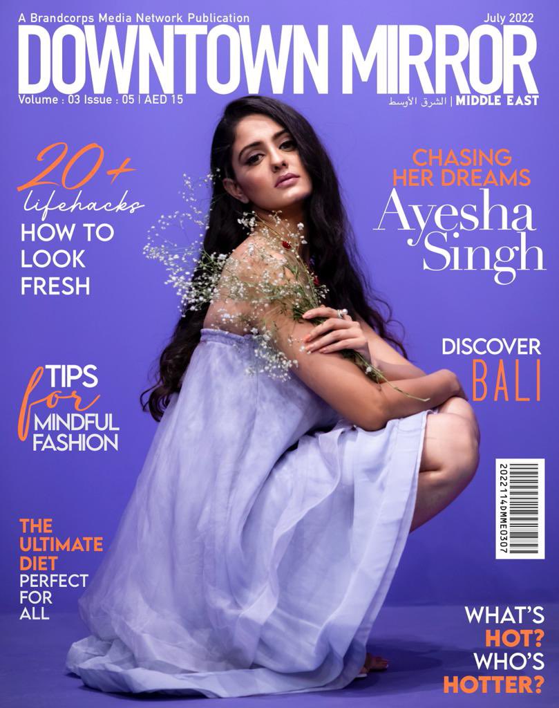 Gorgeous #AyeshaSingh on the cover this month #downtownmirrorme #downtownmirror #downtownmirrormagazine #AyeshaSinghFans @AyeshaSinghFC @Ayeshasinghxqu1 @AYESHAXBARBIE @ayeshasingh_19 @StanAyeshaSingh @AyeshaSinghHD #ayeshian @Ayeshasingh_fan