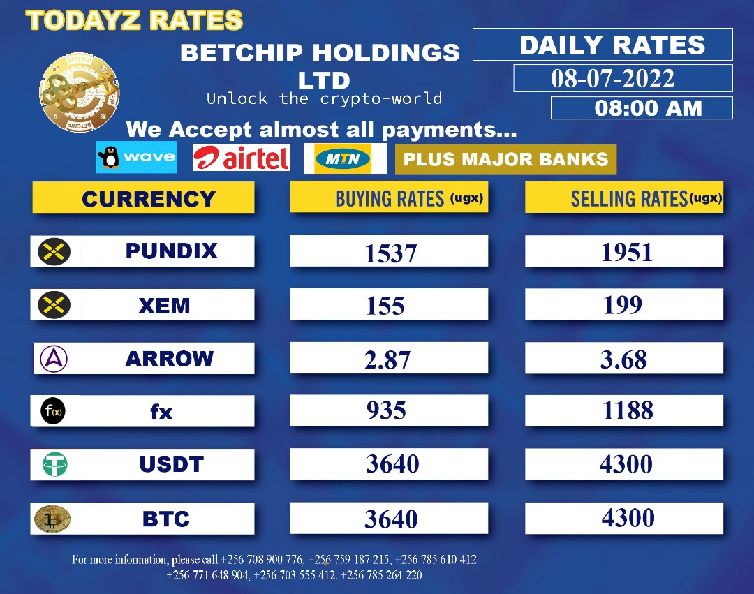 KASHAIJADAVID3's tweet photo. As a digital and Fintech company, we buy and sell these major digital assets.For more information, Whatsapp +256751027375   or Call +256771648904 https://t.co/u4g0saKEUL