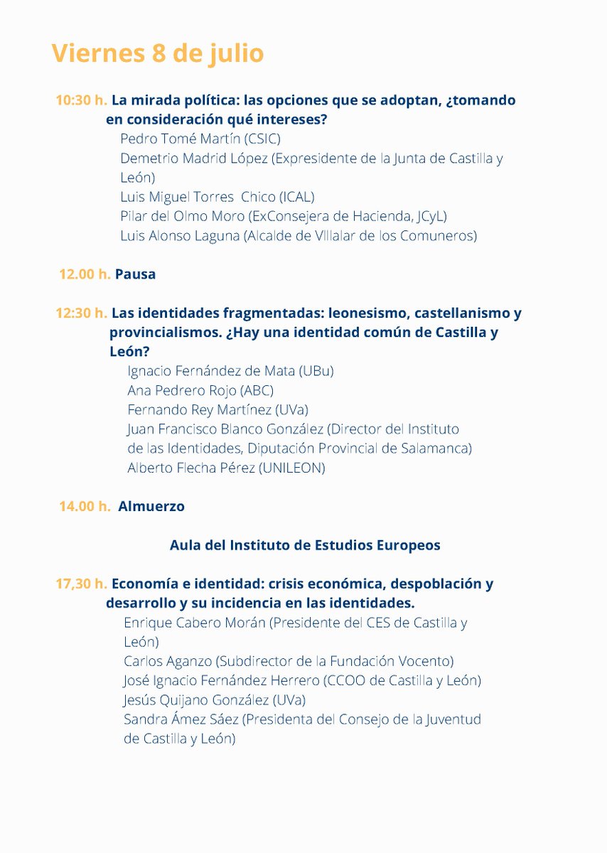 cescyl's tweet photo. 🗓️HOY 8 julio 2022, segundo día del Primer Congreso sobre IDENTIDADES “Castilla y León frente a su futuro”, organizado por el @cescyl y la Cátedra de Patrimonio Cultural Inmaterial Europeo de la Universidad de Valladolid @catedrapci
🔴EN DIRECTO https://t.co/3fqwJ0EQ3E https://t.co/Tyk6Gocm3Z