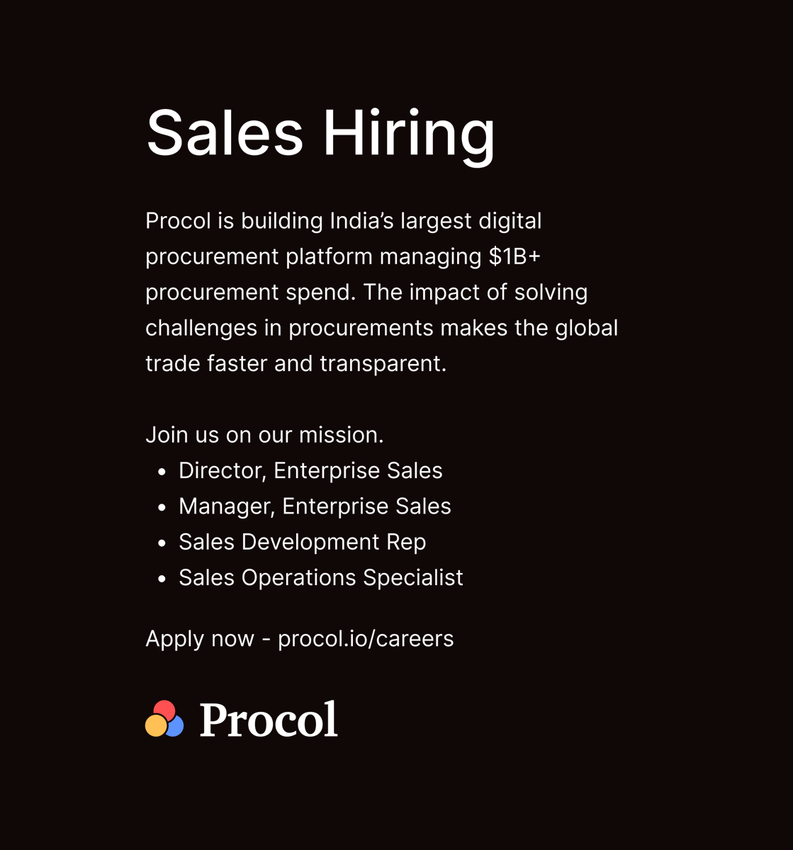 gbaheti's tweet photo. 🚀 Doubling down on our growth, we're hiring 20+ sales specialists across 5 cities. Please RT? https://t.co/QeQfQSvGFU