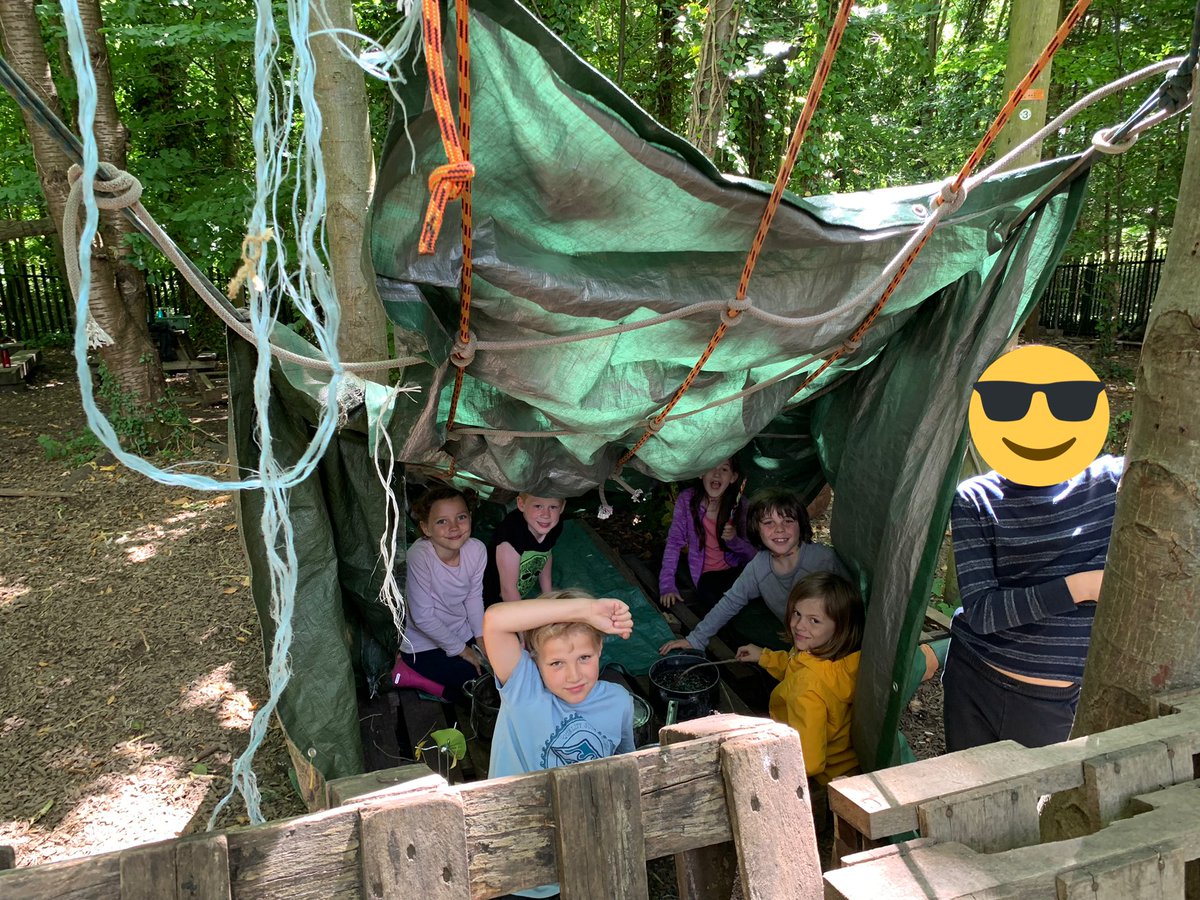 DanesfieldFS's tweet photo. Awesome fun with Y3 this avo in the forest….spot where the girls were hiding, the boys didn’t notice them 😂🫣🙈 #underthetarp #denfun @DanesfieldSchl @DanesfieldY3 https://t.co/hJCZFD32Zz