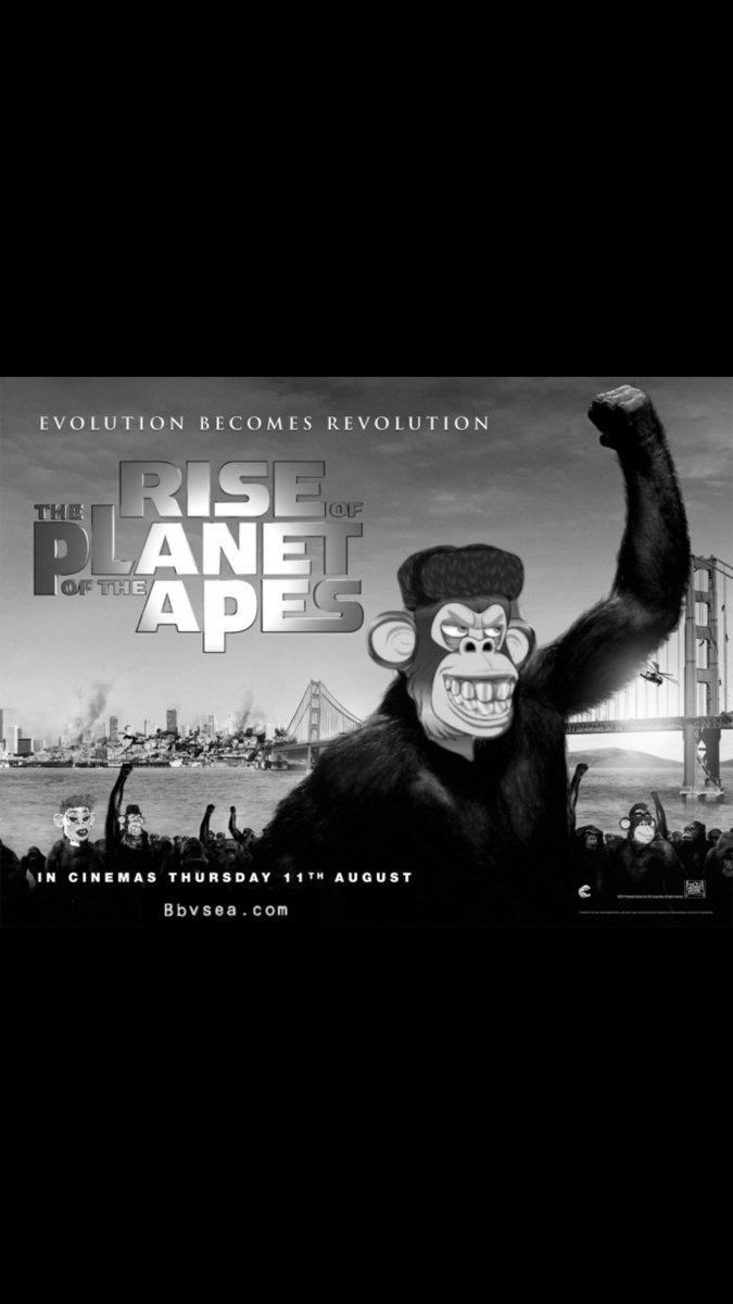 Here's a new entry from FashoXsp! Looks like the apes are taking over!!! KEEP THAT CONTENT COMING🚀🚀🚀🚀🚀🚀🚀
Come check out our Discord and learn more about our Twitter content challenge and how to win $50 in ETH!!!!