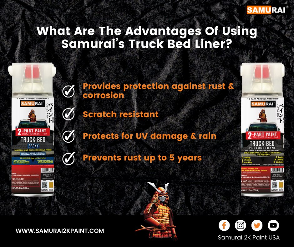 Samurai2KUSA's tweet photo. Just follow these steps to ✨ EASILY ✨ solve rust issues on your truck bed liner! 🛠 You should never have to worry about rusting on your truck bed liner any longer! 💯

#samuraipaint #DIY #PaintYourLove #spraypaint #rust #rusting #truckbedliner #truck https://t.co/js7THsRBCW