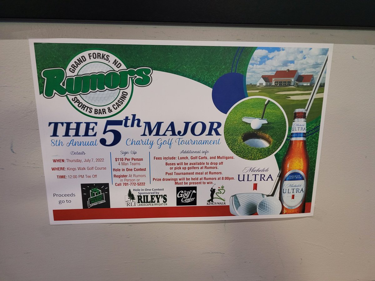 Thank you <a href="/TheGolfCenter/">Golf Center</a> for their tournament sponsorship of the 5th major charity golf tournament.