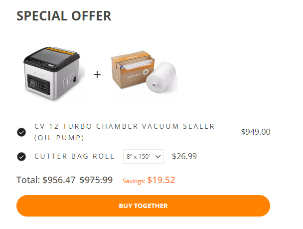WevacTech's tweet photo. 🌟SPECIAL OFFER🌟
Buy Wevac Machine & Bag together and get an extra discount!
https://t.co/0U8ZEdEn71
#Wevac #vacuumsealer #sousvide #foodpreservation #moneysaver #vacuummachine https://t.co/U7evDdaprw