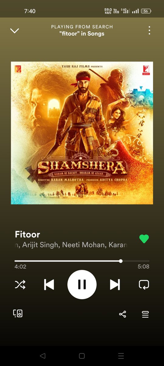 mainasihihoon's tweet photo. #Fitoor is a Such a beautiful song ЁЯШНЁЯШНЁЯШН
#Shamshera #ArijitSingh #NitiMohan https://t.co/FyKDsqWsQW