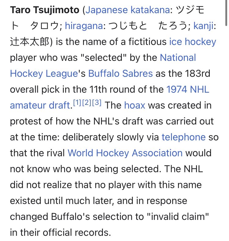 rare sports tweet but in honour of the nhl draft going on in Montreal tonight, here is the weirdest draft story of all time