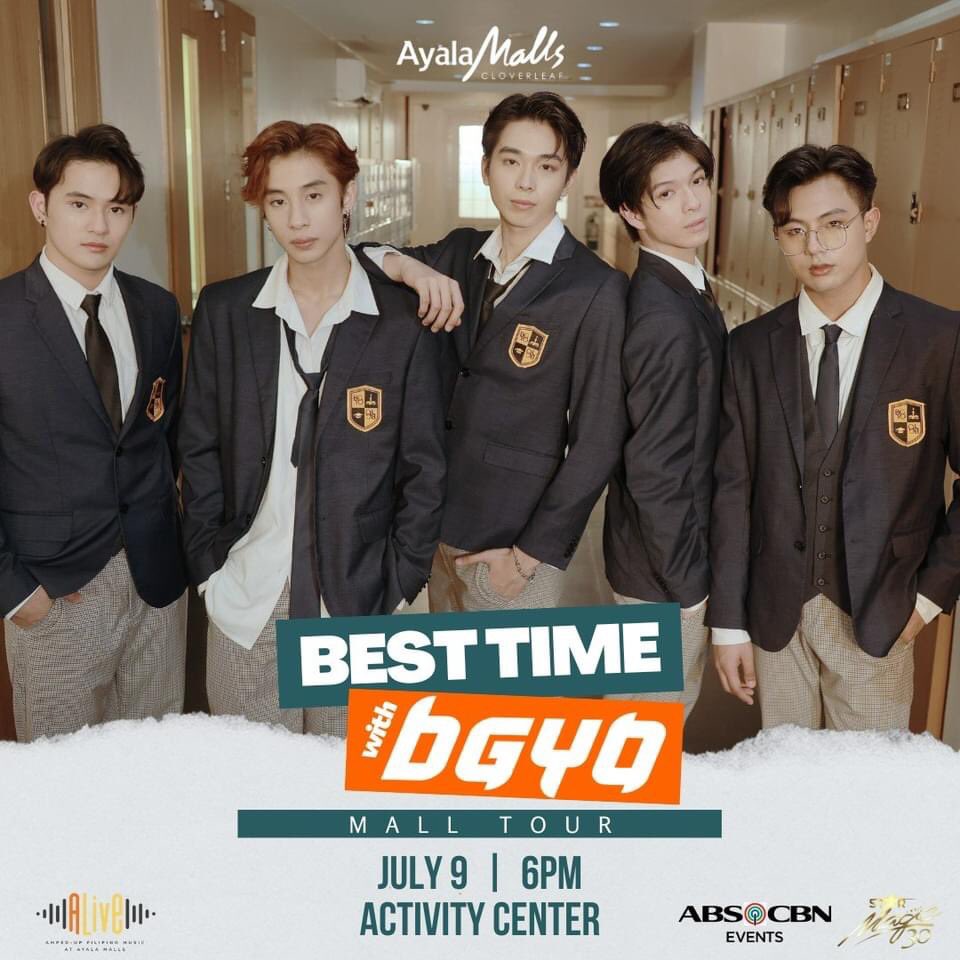 BGYO_updates's tweet photo. ACEs! BGYO is officially coming to Cloverleaf!
Come, bring yourself, your friends, your family, your co-ACEs, or might as well bring everyone you know! Let's all have the Best Time with BGYO tomorrow.
Wag Palampasin ang pagkakataon! See ya!
#BGYO #BGYO_ph #BestTimeWithBGYO https://t.co/eLiPEroLOA