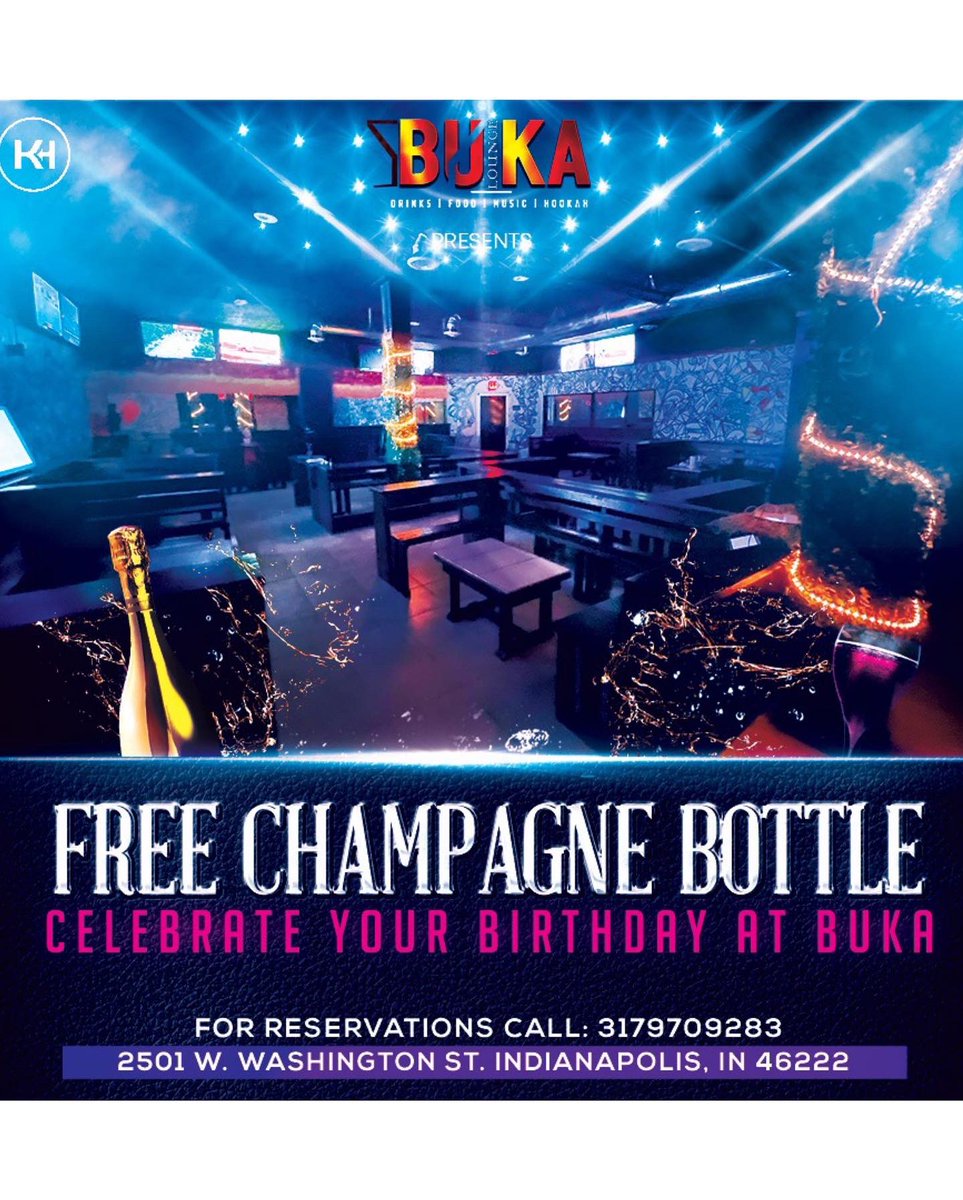 TheBuka's tweet photo. Got a birthday coming up!!! Get a free champagne on us!!! #bukaway https://t.co/WC7cS6KM2L