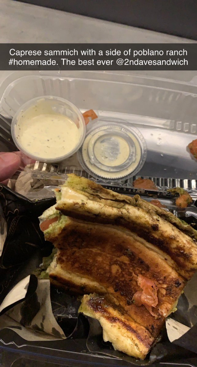 snarkosaurous's tweet photo. Bro. @2ndavesandwich on #IG this was absolutely stupid. #capresesaladsammich with #poblanoranch #homemade #shitpit and sourced outta Doolittle farms in story city. https://t.co/T9KE1raAFz