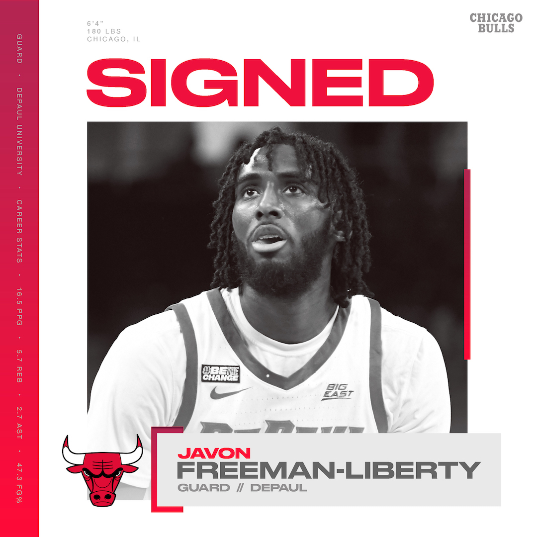 Chicago Bulls (@chicagobulls) on Twitter photo We have signed Chicago's own Javon Freeman-Liberty!
Welcome, <a href="/JavonFreemanLib/">Javon Freeman-Liberty</a>! We have signed Chicago's own Javon Freeman-Liberty!
Welcome, <a href="/JavonFreemanLib/">Javon Freeman-Liberty</a>!