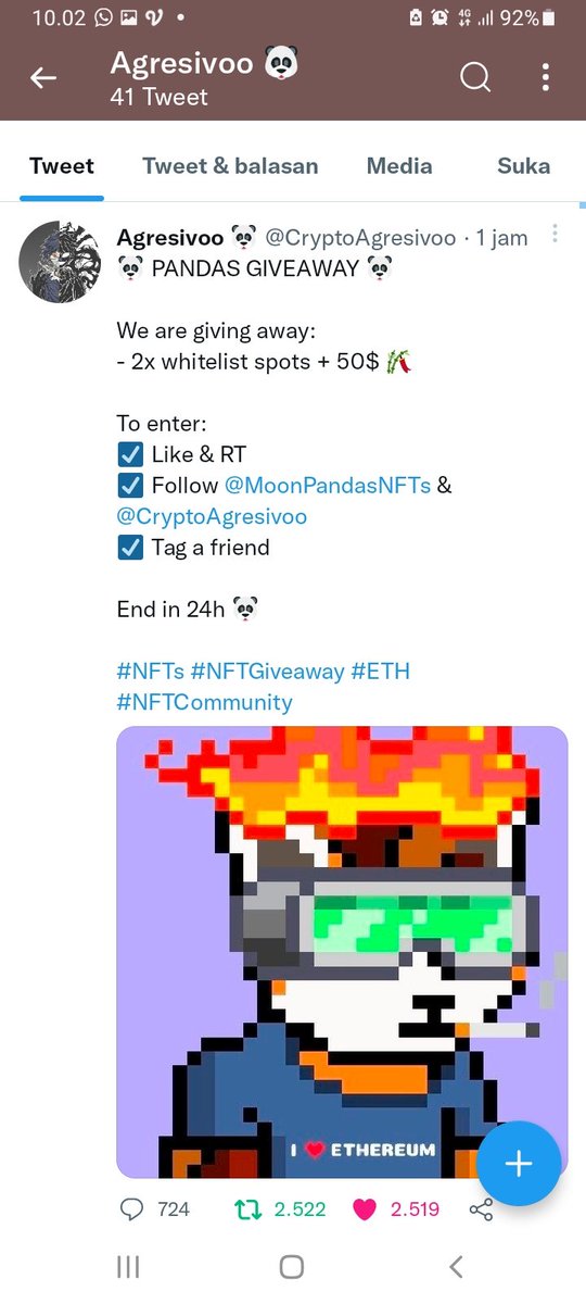 rolizbigwin's tweet photo. @taegiveaway @CryptoAgresivoo Done https://t.co/LyL0dYszRX