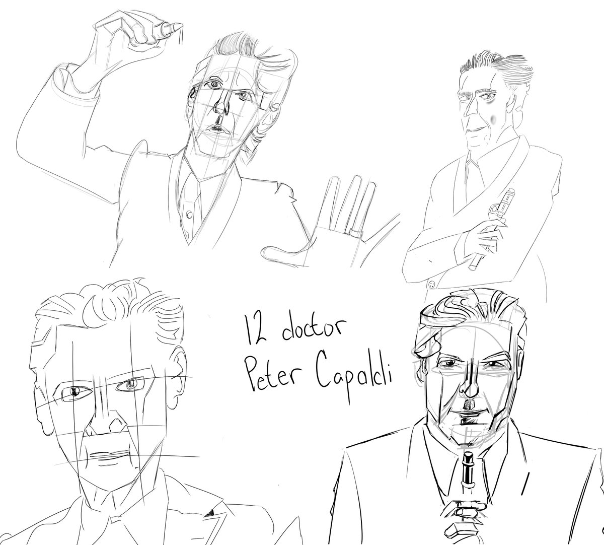 SteveComixs's tweet photo. Sharing the Doctor Who studies I did of various Doctor Who characters. #artstudy #docorwho #fanart https://t.co/Hpu1ScajUI