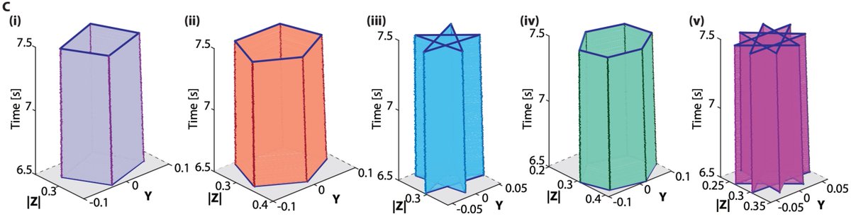 This can be extended to more complex spin motions. Below: spins driven into "polyhedral" trajectories and continuously tracked..   (3/6)