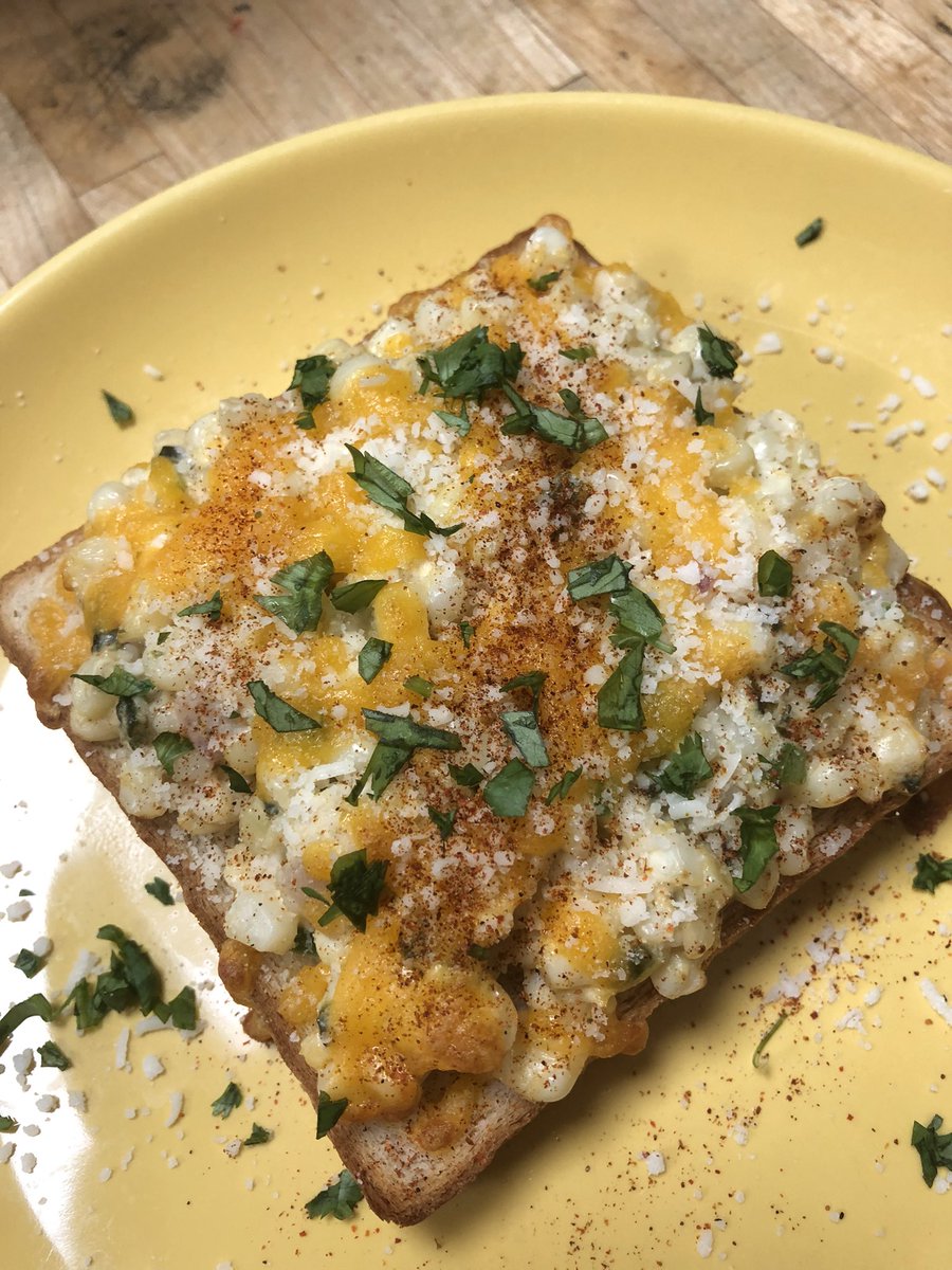 BreadNj's tweet image. Elote toast