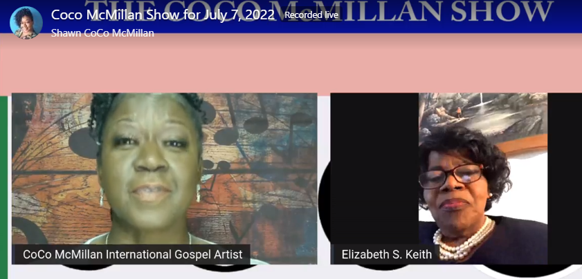 Phase50's tweet image. Dr Elizabeth S. Keith interview with National Gospel Recording Artist, Shawn CoCo McMillan this evening (start from 15:30) fb.watch/e7lY1xH39J/