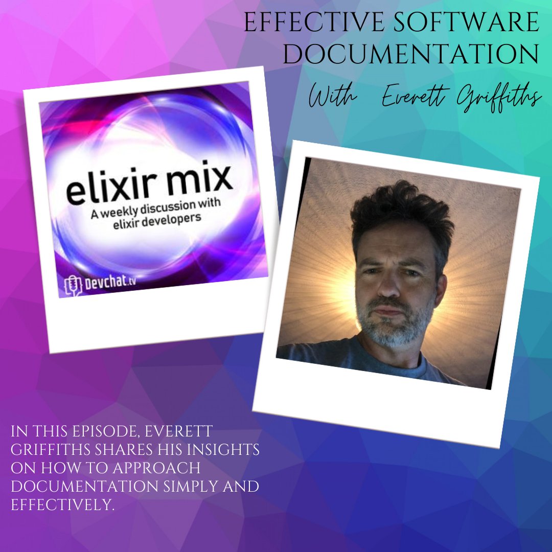 Check out this week's episode of #ElixirMix with <a href="/fireproofsocks/">Fireproof Socks</a>

#EMx: Effective Software Documentation

rfr.bz/t4gq7u1  rfr.bz/t4gq7u1