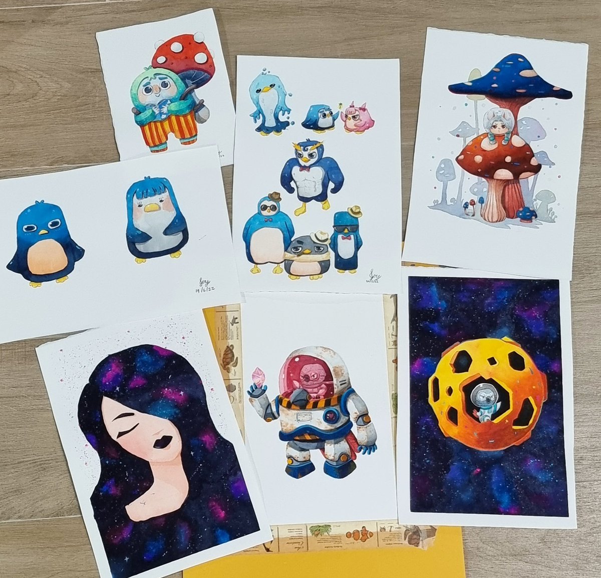 sarojoy's tweet photo. Wee~~~~~ ❤❤ Work in class Watercolor &amp; Character design online class with Teacher 111. 
#watercolor #characterdesign #111_illustrator #shinhanwatercolor #archespaper #mizjoyful #joyfuldailysketch https://t.co/vMVfTCa3TP