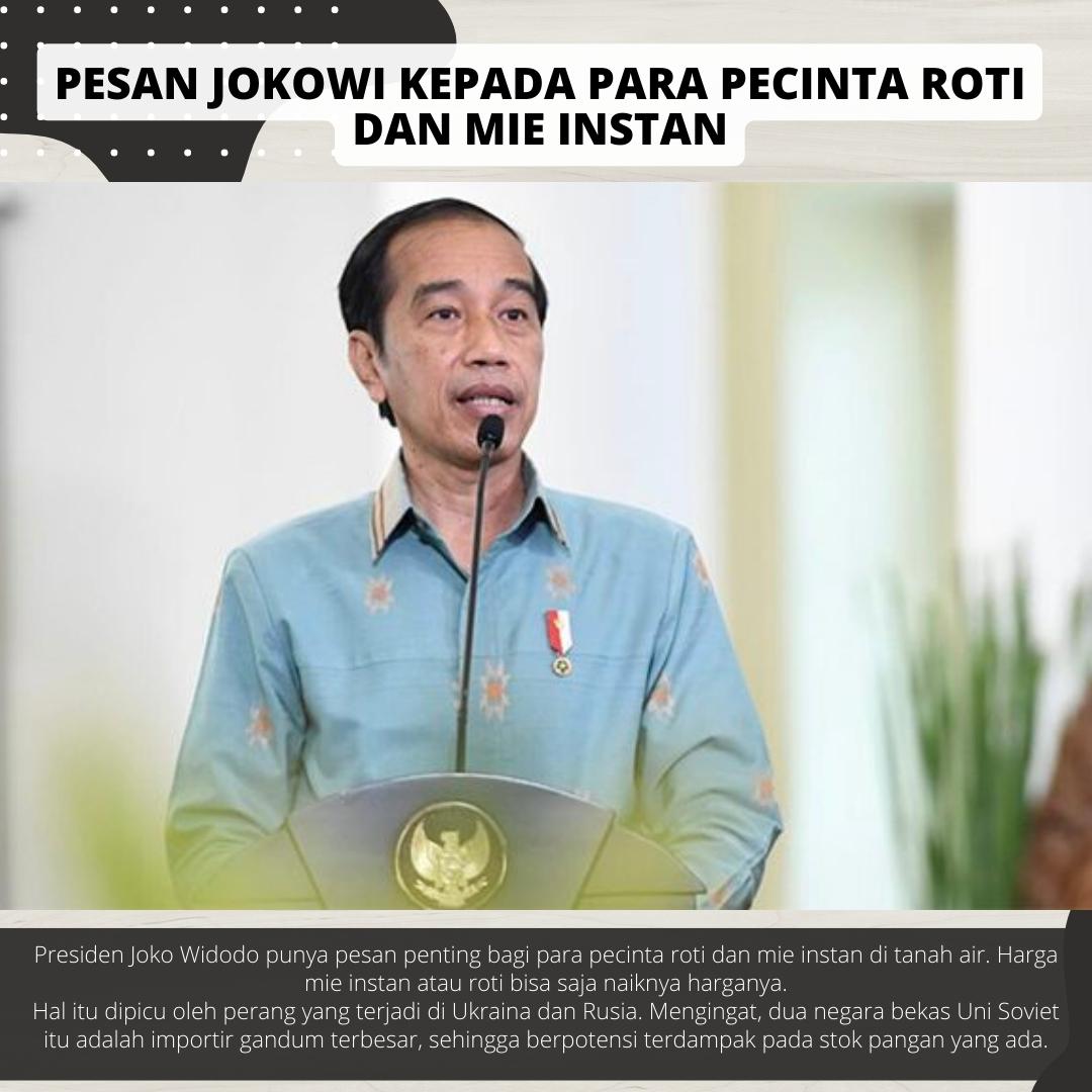 KhasanahRio's tweet photo. Pak Joko Widodo punya pesan penting bg para pecinta roti & mie instan di tanah air. Harga mie instan / roti bisa saja naiknya harganya.
#indonesia #jokowi #pecintamieinstan #pecintaroti #gandum #ri1
#airdrop #BerantasAktivitasILegal #JumatBerkah #TXT_WORLD_TOUR link #Nieuws_idn https://t.co/bRaJfl8iKt