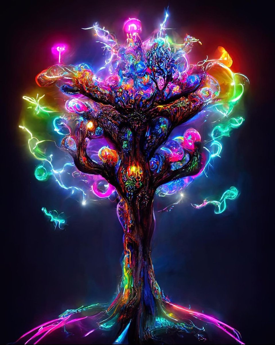 El árbol de la vida y los sueños, creado por el artista AlexandrAI a través de #Midjourney.

#NFTArt #NFTProjects