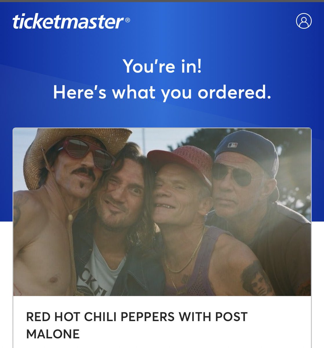 We’re in! The Super Summer Concert Series continues! 

Charlie legit cried when I told her. I just love that she’s in to the music I grew up on. #HomeMadeBestie 

 #WorthIt #RHCP #RHCPGlobalTour