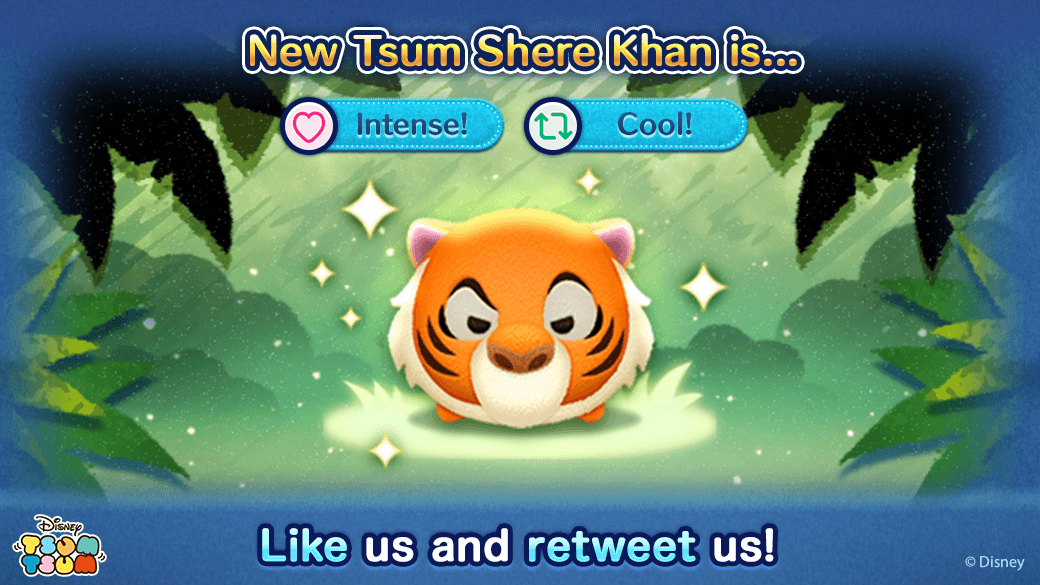 8th Anniversary Event Week 2

What do you think of the new Shere Khan Tsum?

Cool! → Like us!
Intense! → Retweet us!
#TsumTsum