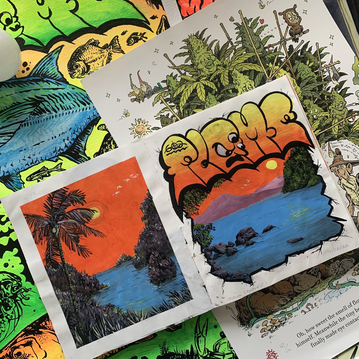 GM world 🌏

Warm up #acrylic #painting in my sketchbook 

#sketchbookart #nftcommunity #nftcollector #landscapepainting #popsurreal