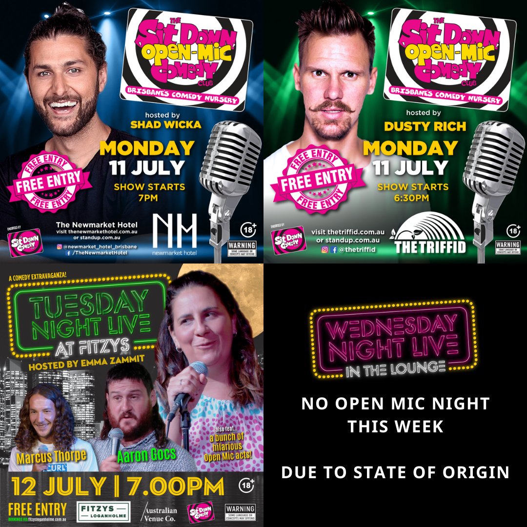 Looking for some hilarious comedy with FREE ENTRY? We've got you covered: