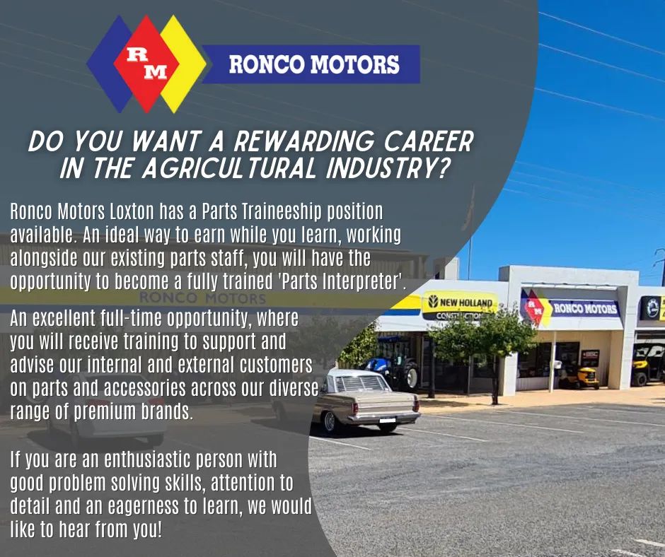 A great opportunity to join our Loxton Team!