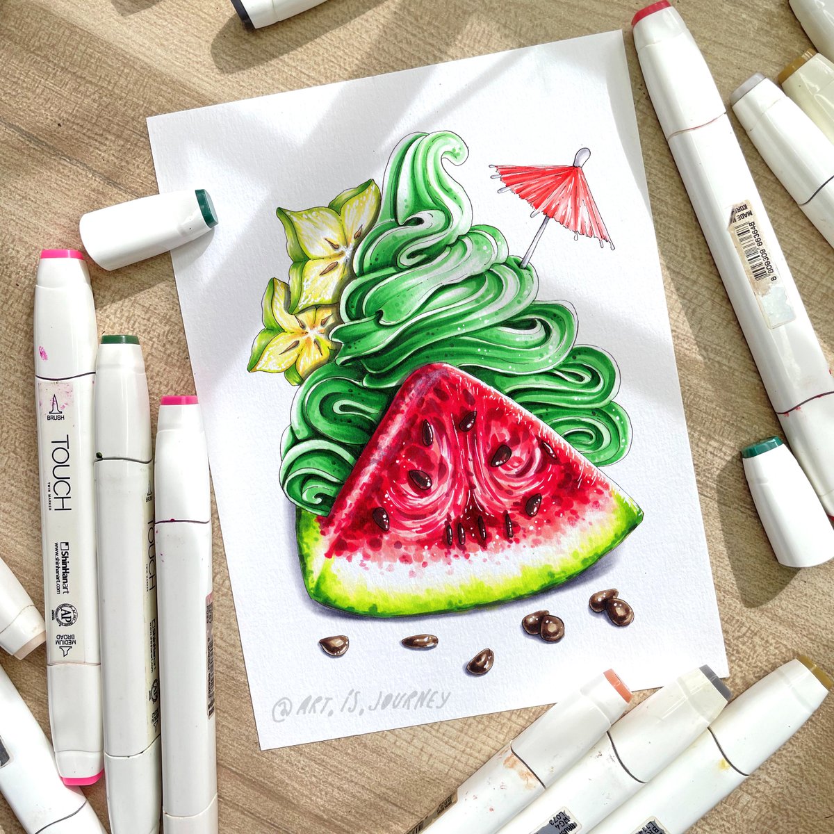art_is_journey's tweet image. Happy Friday!🎉 Have you seen my new video tutorial?😍If you like it, give me a thumb up👍 #markertutorial #copicmarkers #artjournaling